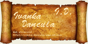 Ivanka Dančula vizit kartica